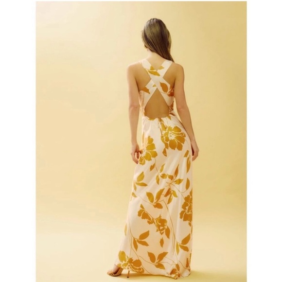 NWT Reformation Anaiis Silk Maxi Dress Size 6 Maracuya Floral Cocktail Evening - Picture 3 of 12